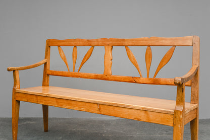 Biedermeier Bank aus Eiche & Kiefer - 1.Hälfte des 19.Jahrhunderts