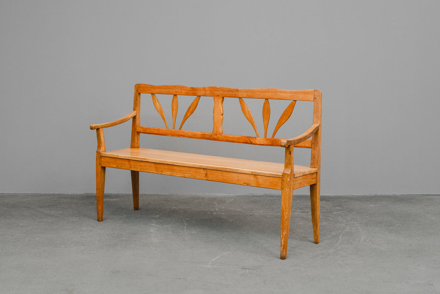 Biedermeier Bank aus Eiche & Kiefer - 1.Hälfte des 19.Jahrhunderts