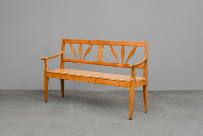 Biedermeier Bank aus Eiche & Kiefer - 1.Hälfte des 19.Jahrhunderts