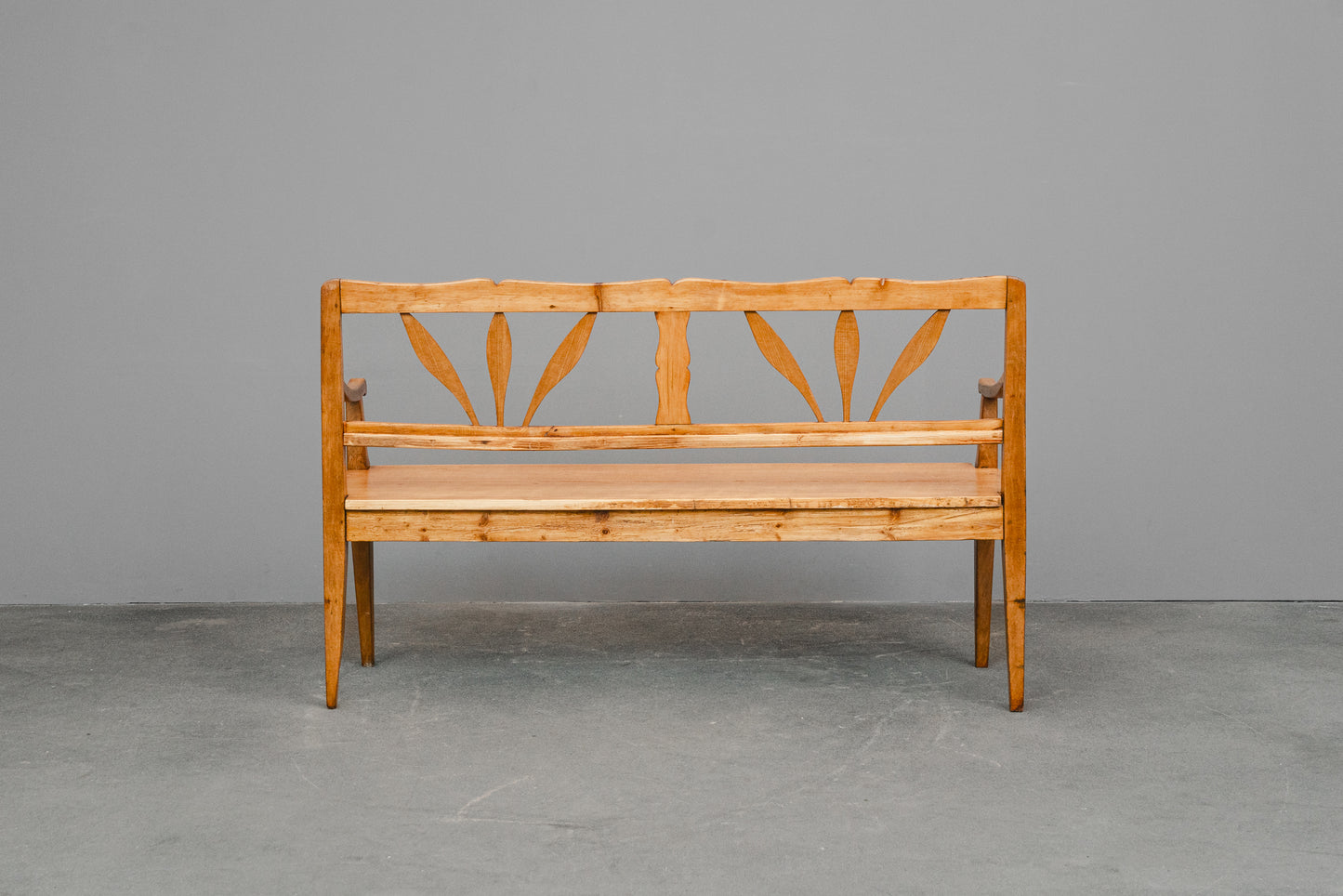 Biedermeier Bank aus Eiche & Kiefer - 1.Hälfte des 19.Jahrhunderts