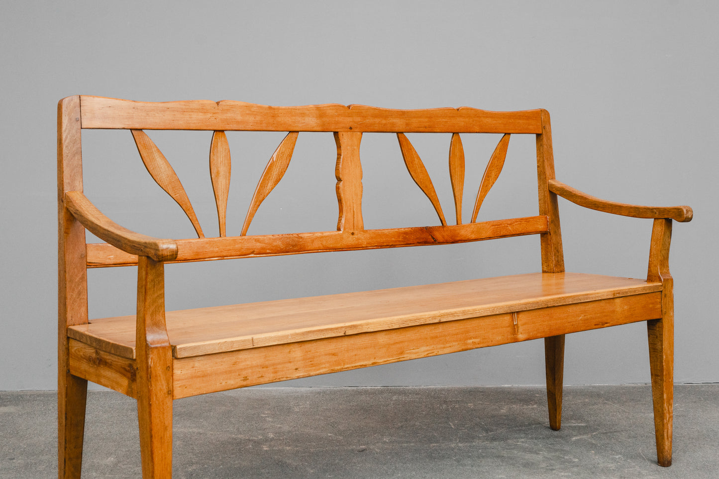 Biedermeier Bank aus Eiche & Kiefer - 1.Hälfte des 19.Jahrhunderts