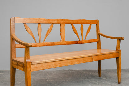 Biedermeier Bank aus Eiche & Kiefer - 1.Hälfte des 19.Jahrhunderts