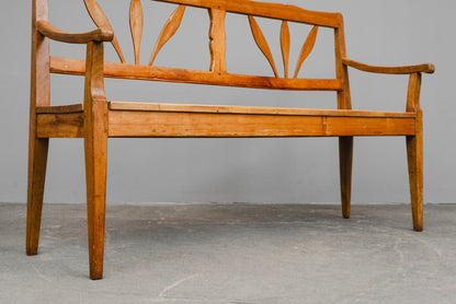 Biedermeier Bank aus Eiche & Kiefer - 1.Hälfte des 19.Jahrhunderts