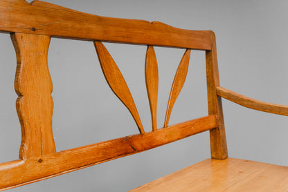 Biedermeier Bank aus Eiche & Kiefer - 1.Hälfte des 19.Jahrhunderts