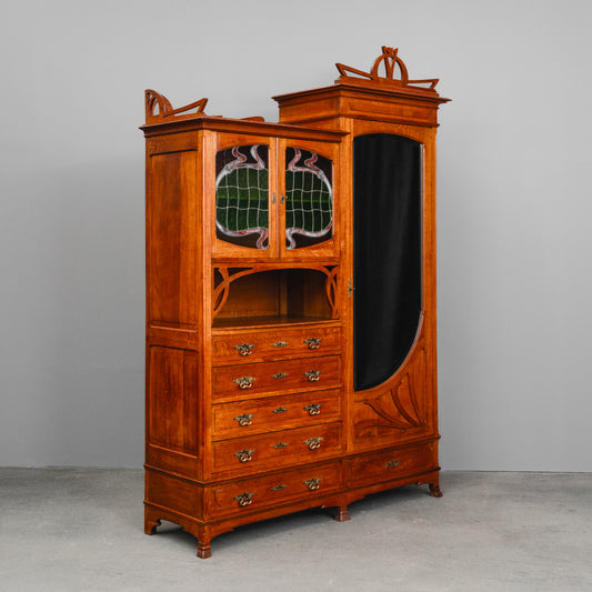 Jugendstil Kleiderschrank in Eiche - Anfang des 20.Jahrhunderts