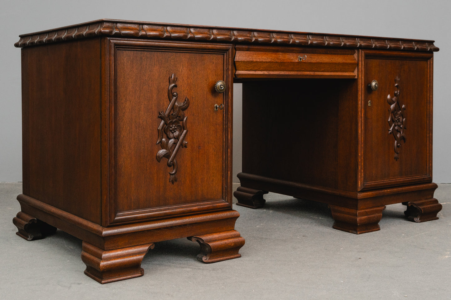 Jugendstil Schreibtisch in Eiche - Anfang des 20.Jahrhunderts