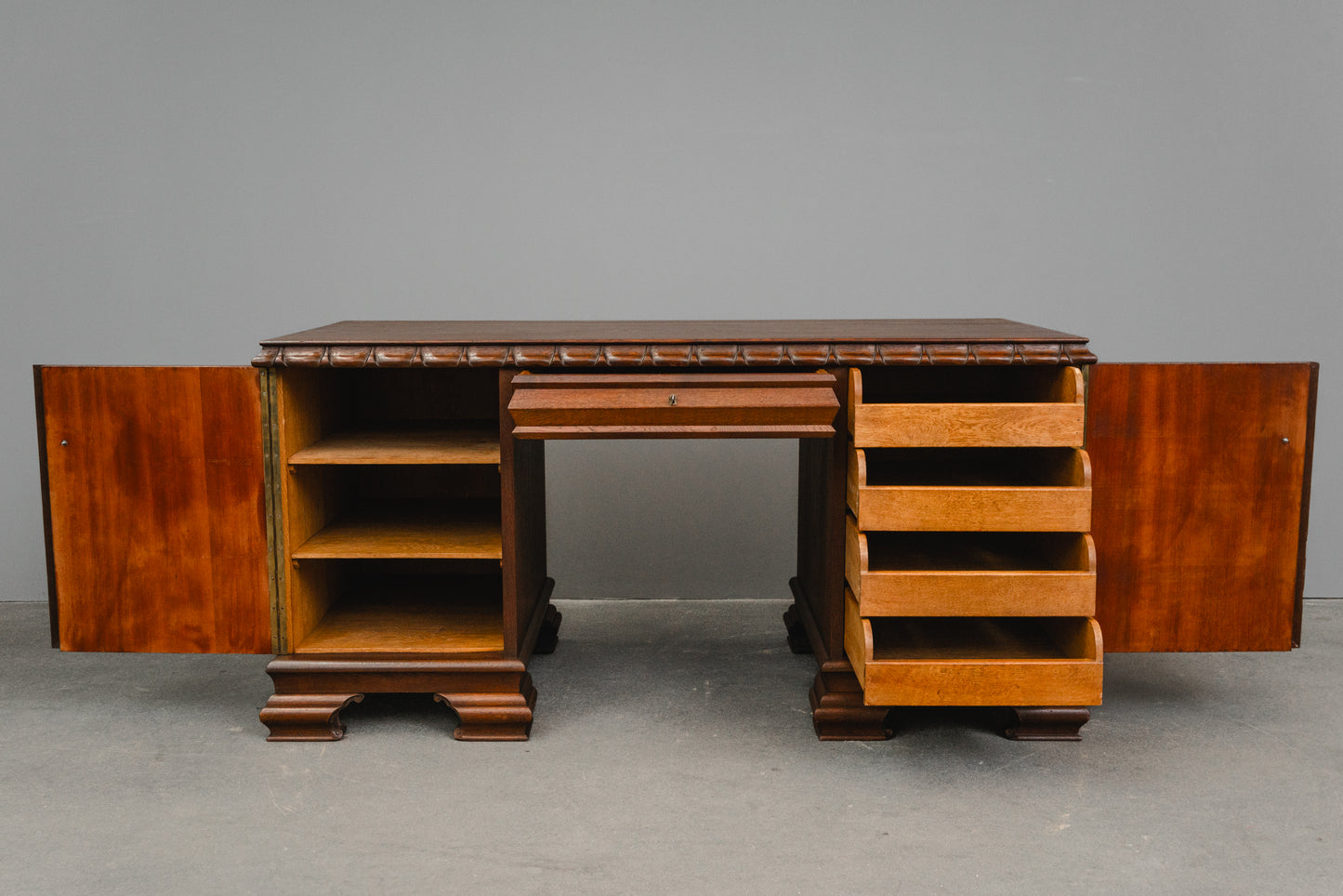 Jugendstil Schreibtisch in Eiche - Anfang des 20.Jahrhunderts