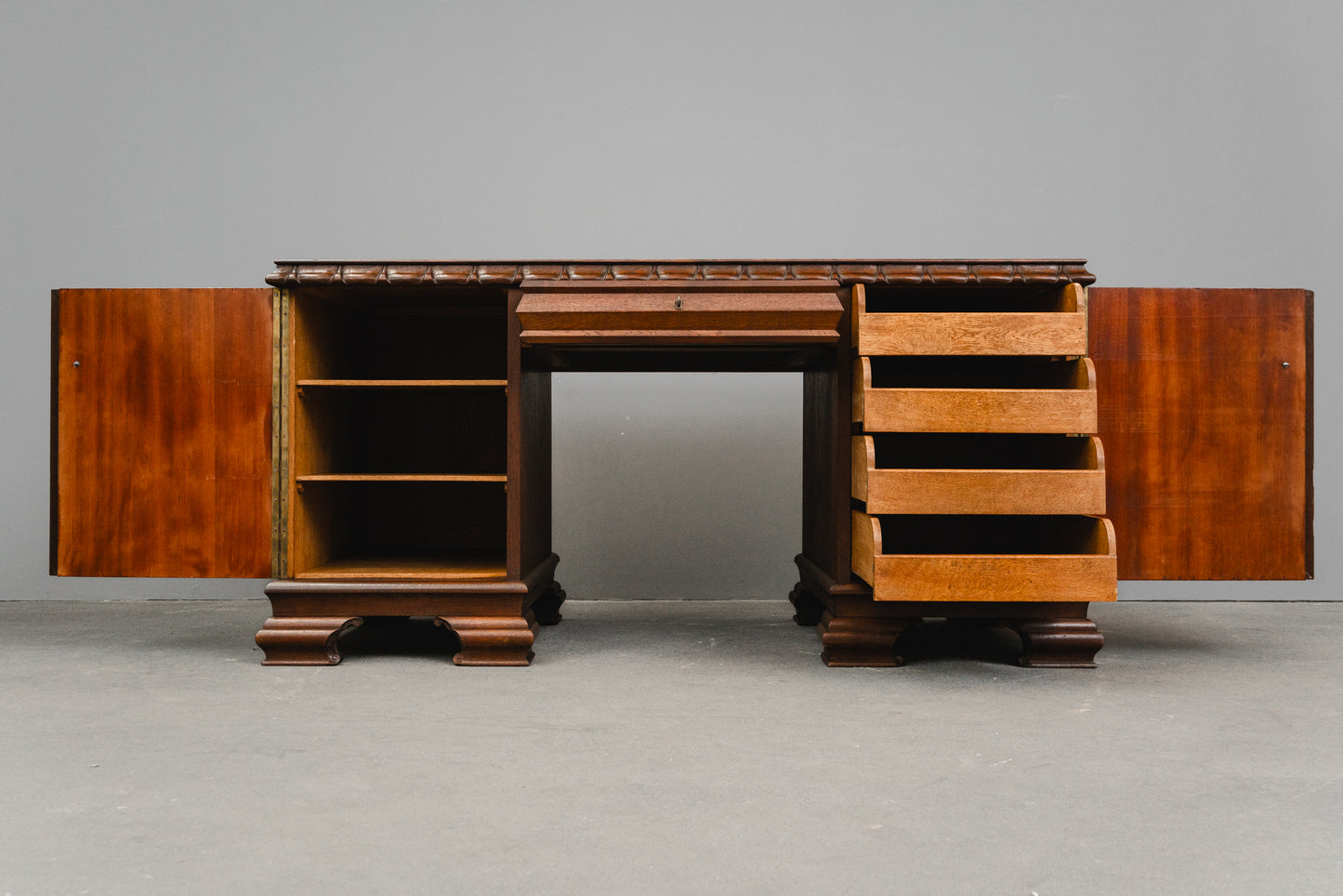 Jugendstil Schreibtisch in Eiche - Anfang des 20.Jahrhunderts