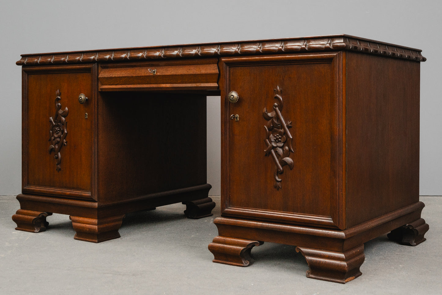 Jugendstil Schreibtisch in Eiche - Anfang des 20.Jahrhunderts