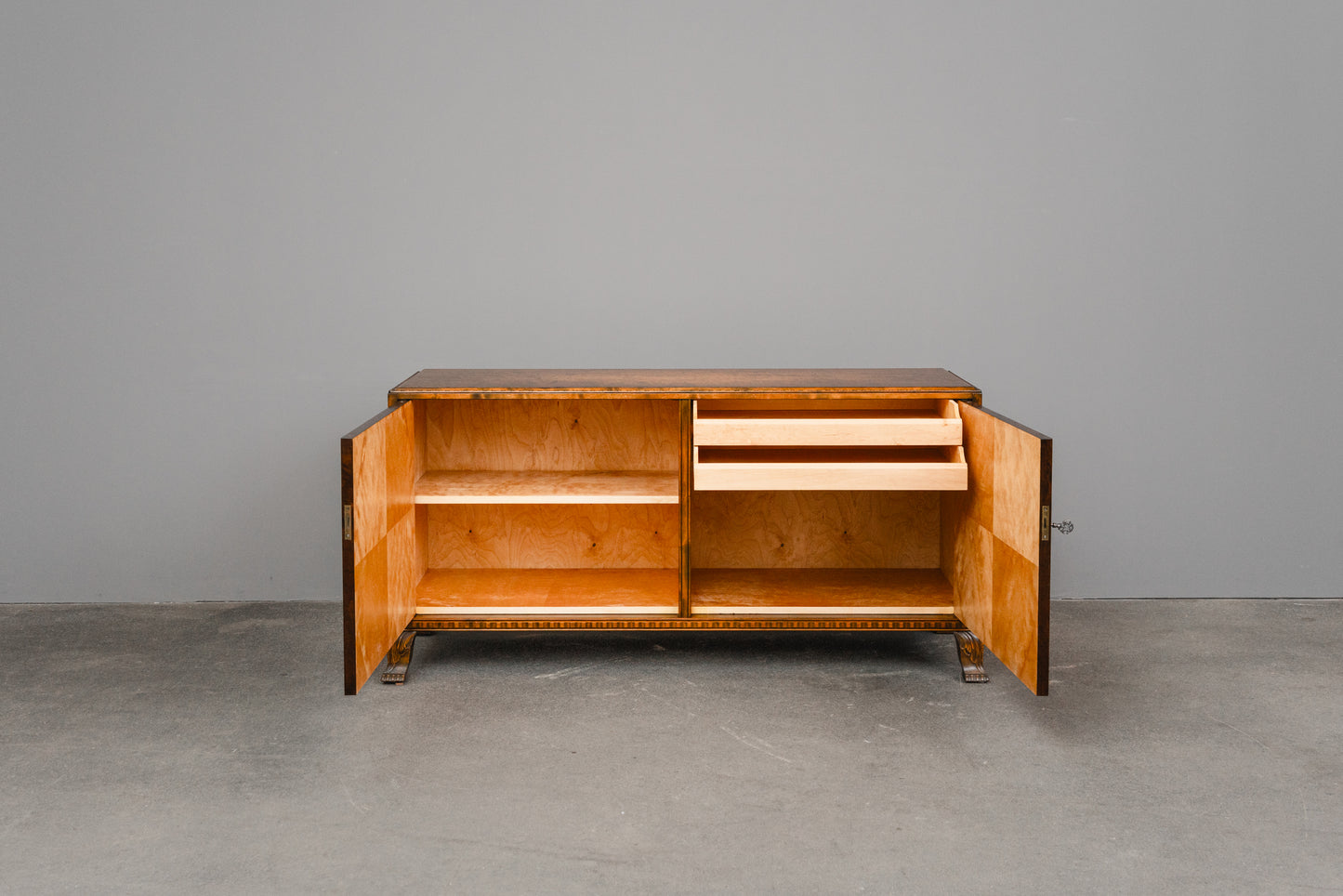 Art Déco Sideboard in Birke - erste Hälfte des 20.Jahrhunderts
