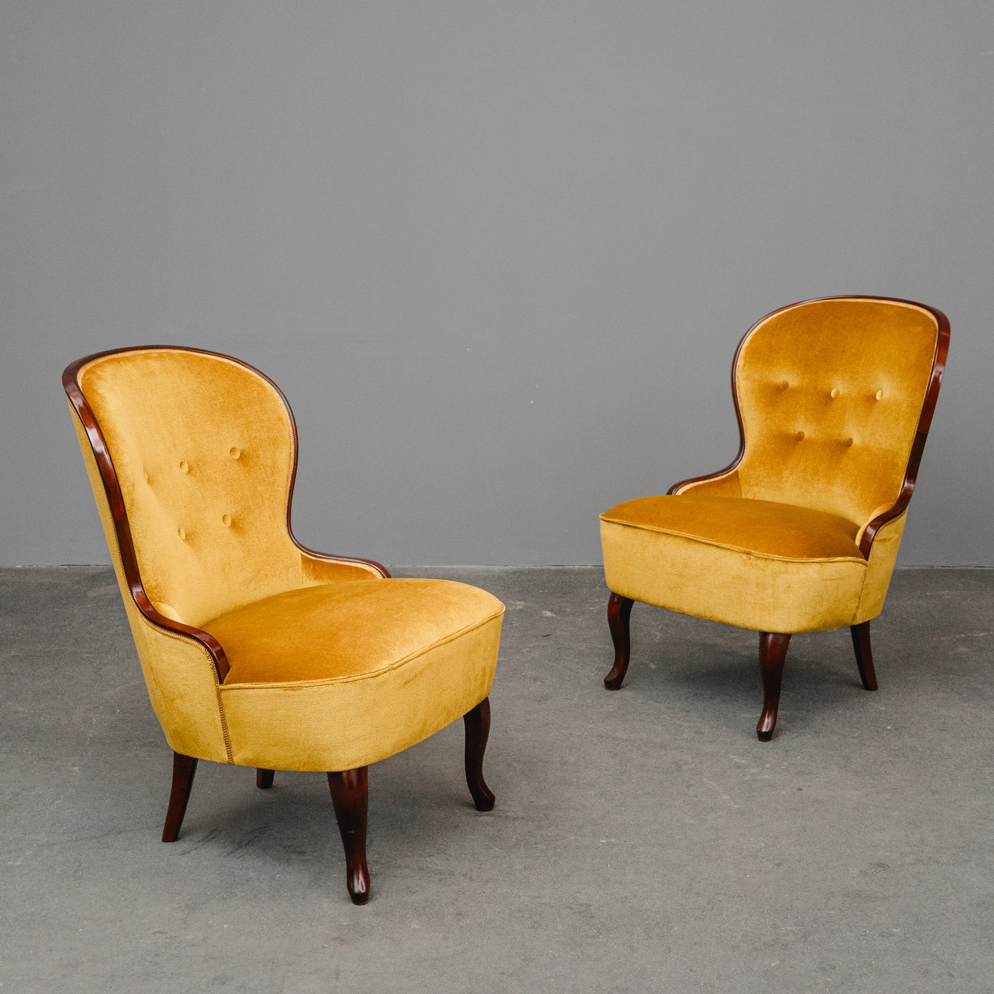 Mid-Century Paar Sessel in Gelb - Mitte des 20.Jahrhunderts