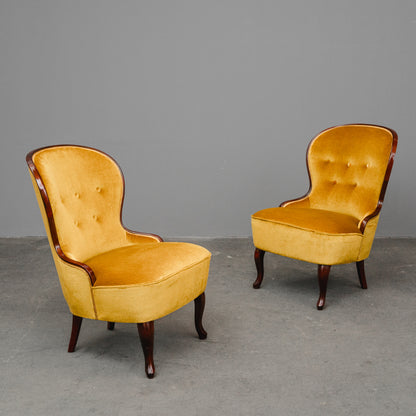 Mid-Century Paar Sessel in Gelb - Mitte des 20.Jahrhunderts