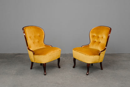 Mid-Century Paar Sessel in Gelb - Mitte des 20.Jahrhunderts