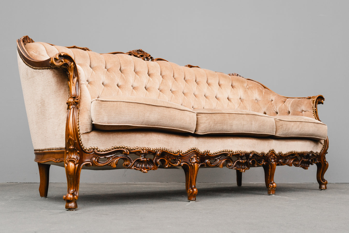 Barock Stil Sofa in Vollholz - aus dem 20.Jahrhundert