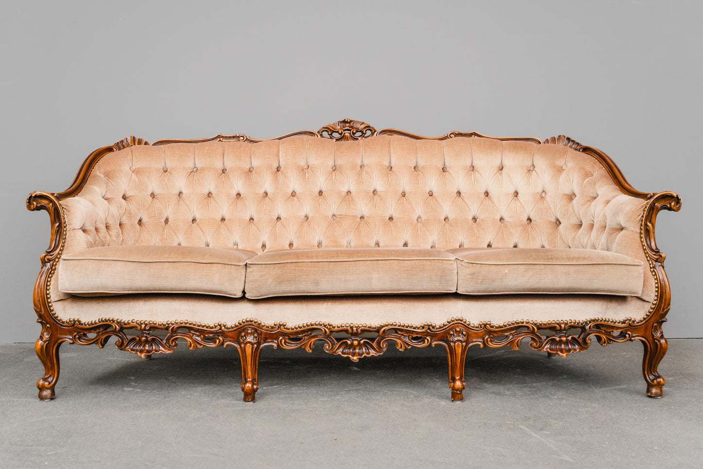 Barock Stil Sofa in Vollholz - aus dem 20.Jahrhundert