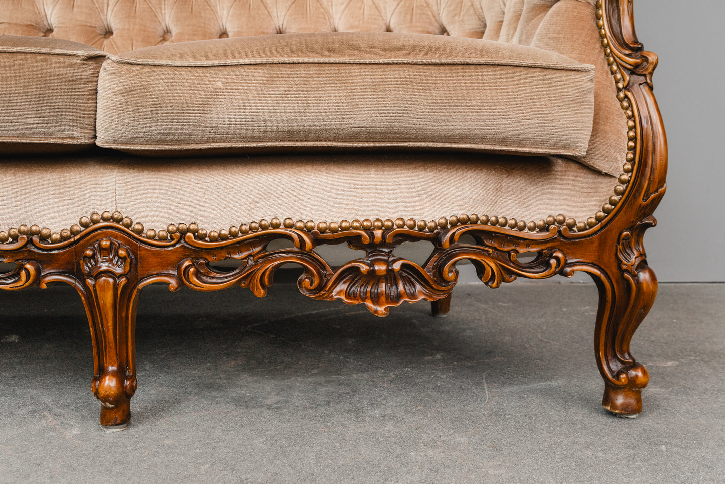 Barock Stil Sofa in Vollholz - aus dem 20.Jahrhundert