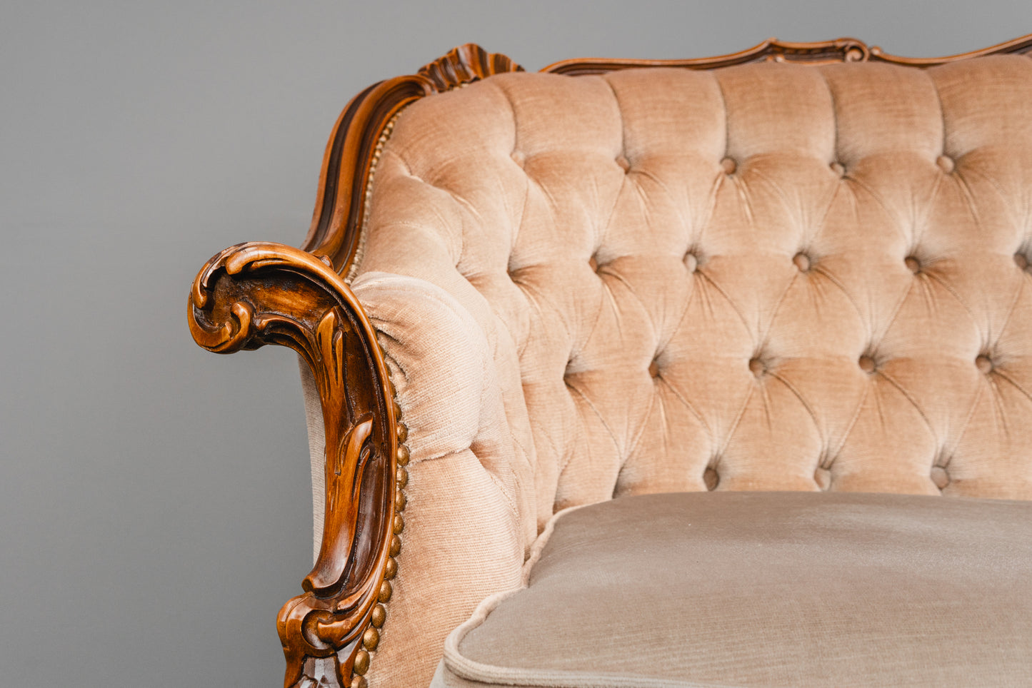 Barock Stil Sofa in Vollholz - aus dem 20.Jahrhundert