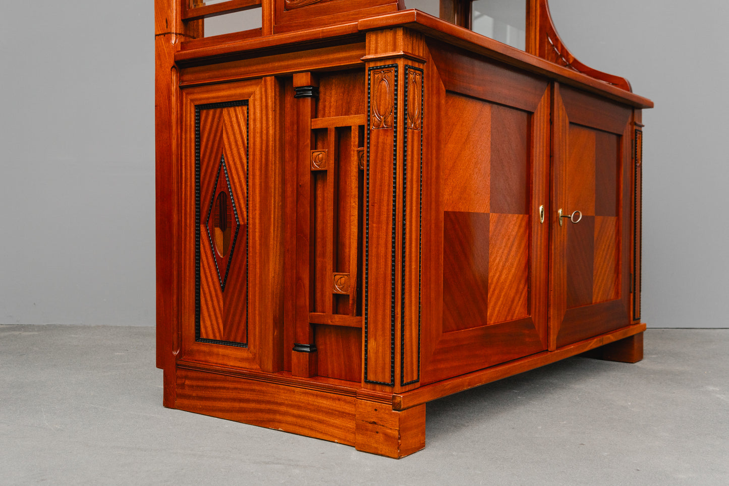 Jugendstil Bücherschrank in Mahagoni - Anfang des 20.Jahrhunderts