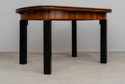 Art Déco Esstisch in Nussbaum - um 1930