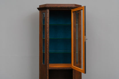 Jugendstil Vitrine in Eiche - Anfang des 20.Jahrhunderts