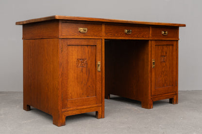 Jugendstil Schreibtisch in Eiche - Anfang des 20.Jahrhunderts