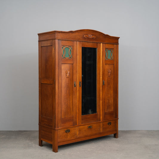 Jugendstil Kleiderschrank in Eiche - Anfang des 20.Jahrhunderts