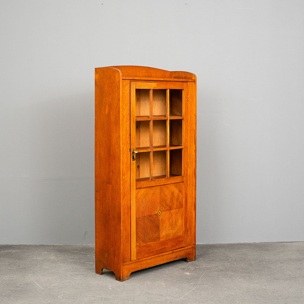 Kleiner Jugendstil Bücherschrank in Eiche - 1.Hälfte des 20.Jahrhunderts