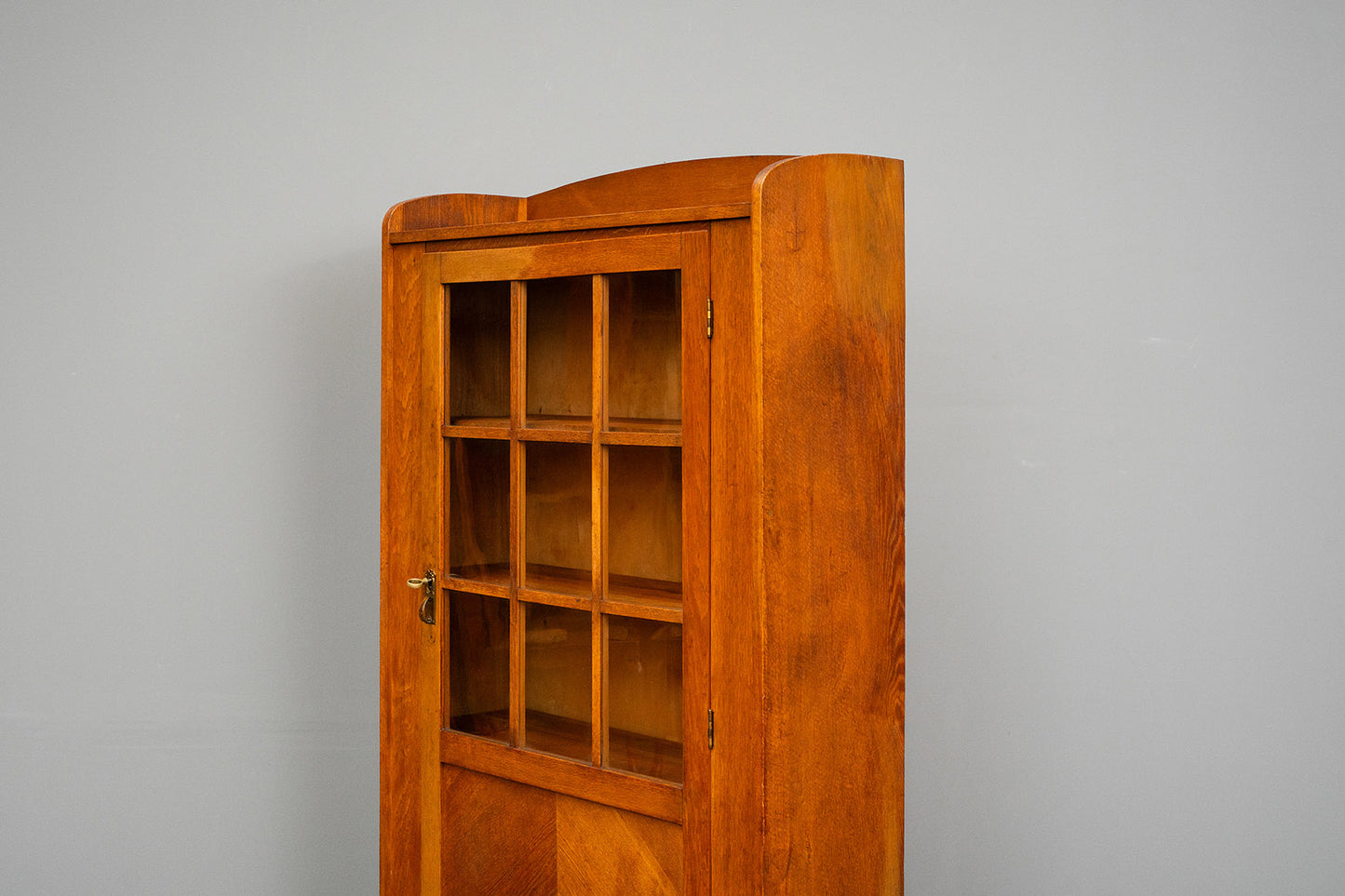 Kleiner Jugendstil Bücherschrank in Eiche - 1.Hälfte des 20.Jahrhunderts