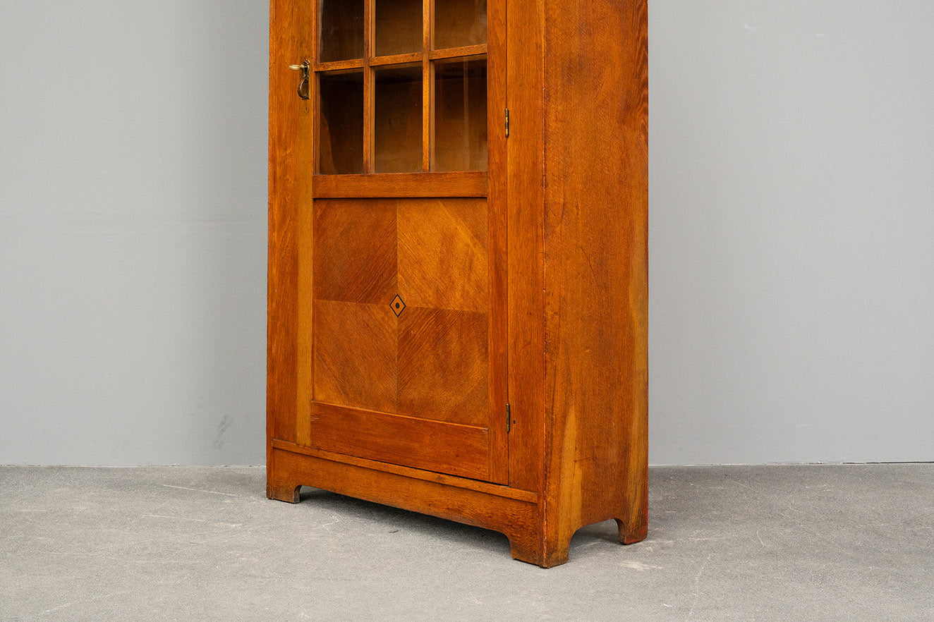 Kleiner Jugendstil Bücherschrank in Eiche - 1.Hälfte des 20.Jahrhunderts