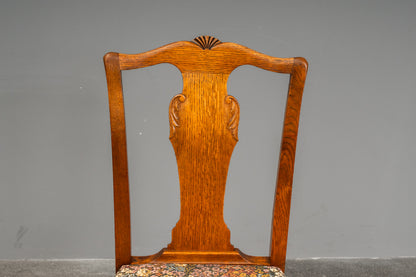 Jugendstil 4er Set Stühle in Eiche - Anfang des 20.Jahrhunderts