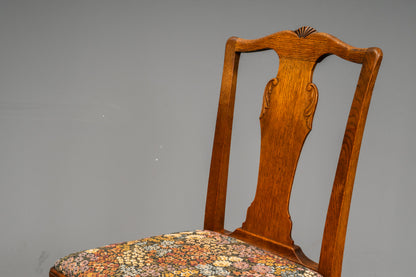 Jugendstil 4er Set Stühle in Eiche - Anfang des 20.Jahrhunderts