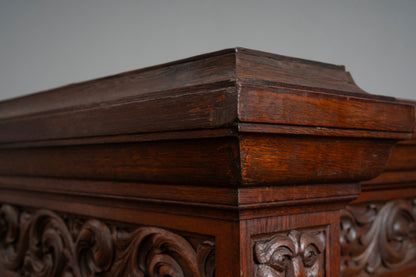 Historismus Vitrinenschrank in Eiche - Ende des 19.Jahrhunderts