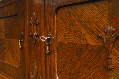 Jugendstil Anrichte / Sideboard in Eiche - Anfang des 20.Jahrhunderts