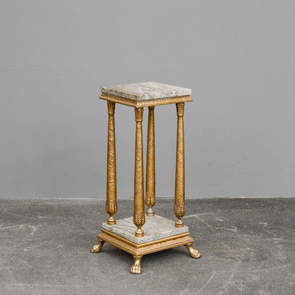 Blumensäule / Podest im Antik Stil mit Marmor - 2.Hälfte des 20.Jahrhunderts