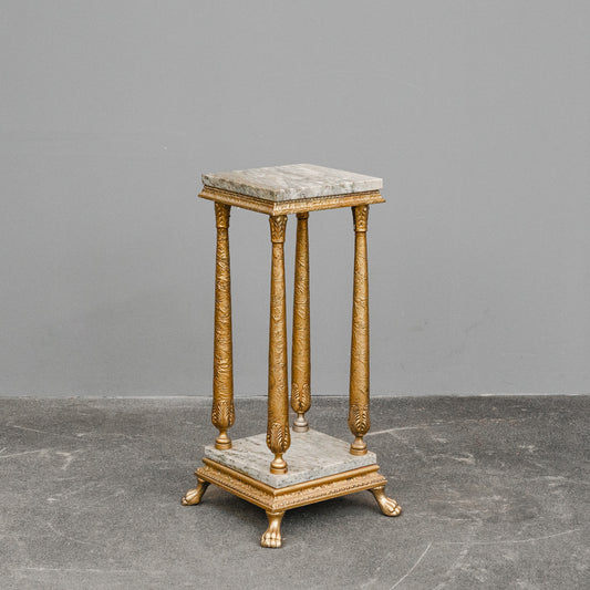 Blumensäule / Podest im Antik Stil mit Marmor - 2.Hälfte des 20.Jahrhunderts