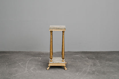Blumensäule / Podest im Antik Stil mit Marmor - 2.Hälfte des 20.Jahrhunderts