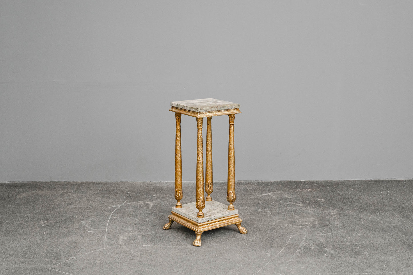 Blumensäule / Podest im Antik Stil mit Marmor - 2.Hälfte des 20.Jahrhunderts