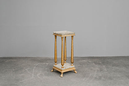 Blumensäule / Podest im Antik Stil mit Marmor - 2.Hälfte des 20.Jahrhunderts