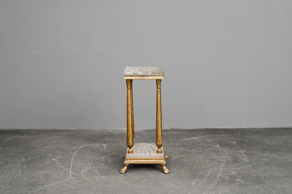 Blumensäule / Podest im Antik Stil mit Marmor - 2.Hälfte des 20.Jahrhunderts