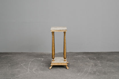 Blumensäule / Podest im Antik Stil mit Marmor - 2.Hälfte des 20.Jahrhunderts