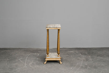 Blumensäule / Podest im Antik Stil mit Marmor - 2.Hälfte des 20.Jahrhunderts