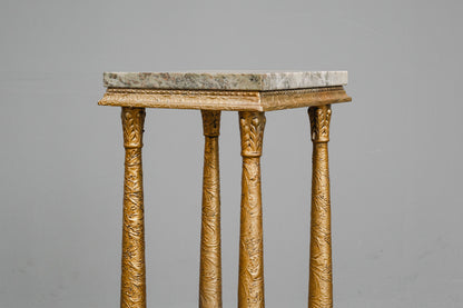 Blumensäule / Podest im Antik Stil mit Marmor - 2.Hälfte des 20.Jahrhunderts