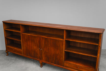 Großes Jugendstil Bücherregal in Nussbaum - Anfang des 20.Jahrhunderts