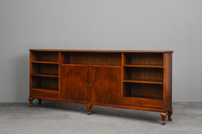 Großes Jugendstil Bücherregal in Nussbaum - Anfang des 20.Jahrhunderts