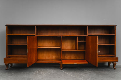 Großes Jugendstil Bücherregal in Nussbaum - Anfang des 20.Jahrhunderts