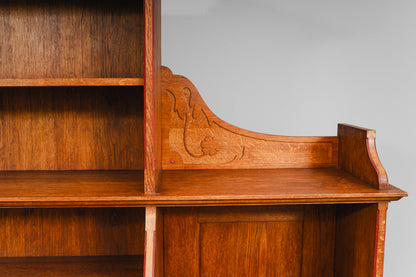 Jugendstil Bücherregal mit Sekretärfach in Eiche - Anfang des 20.Jahrhunderts
