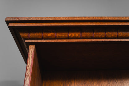 Jugendstil Bücherregal mit Sekretärfach in Eiche - Anfang des 20.Jahrhunderts