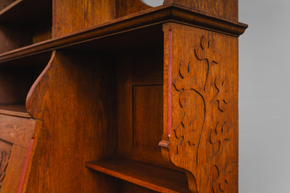 Jugendstil Bücherregal mit Sekretärfach in Eiche - Anfang des 20.Jahrhunderts