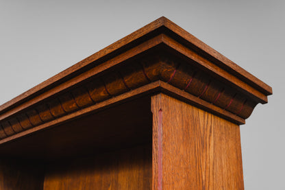Jugendstil Bücherregal mit Sekretärfach in Eiche - Anfang des 20.Jahrhunderts