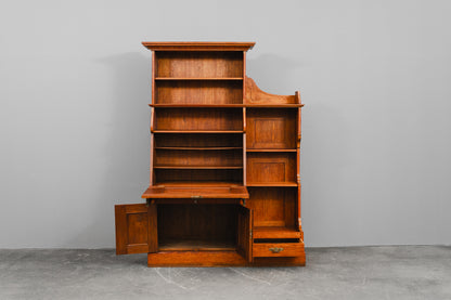 Jugendstil Bücherregal mit Sekretärfach in Eiche - Anfang des 20.Jahrhunderts